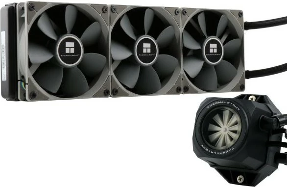 Ftohës me lëng për procesor Thermalright Turbo Right 360C, 3 ventilatorë 12cm, LED, i zi