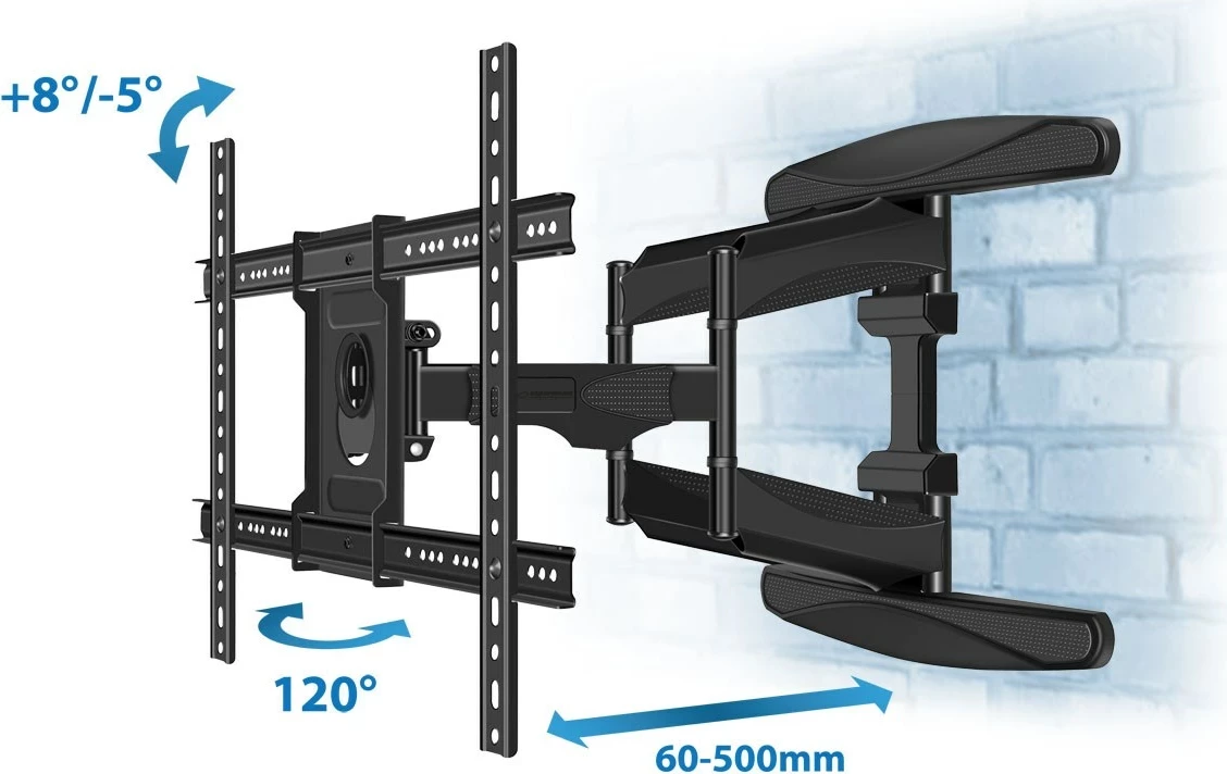 Mbajtës TV Esperanza ERW021, 2.16 m (85"), Metal, i Zi