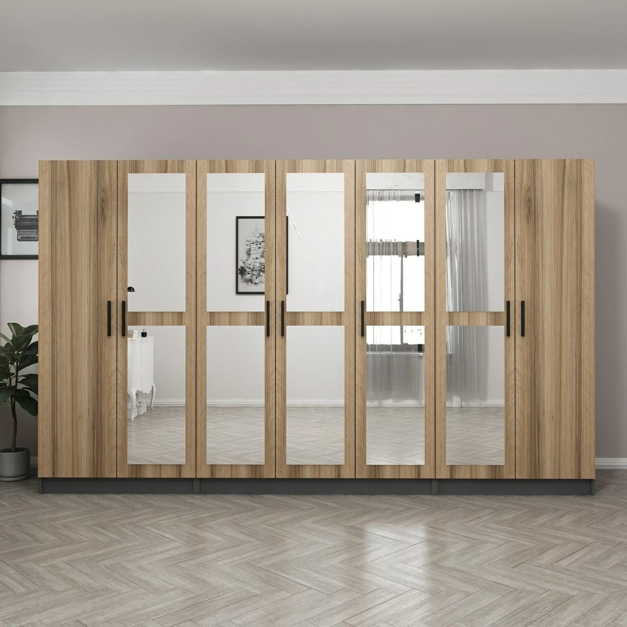 Dollap Skye Decor, ngjyrë antracit, 315x190x52cm