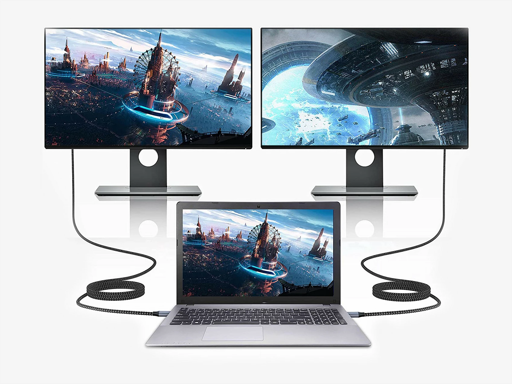 Kabllo USB-C në HDMI Conceptronic, 2 m, 4K@60Hz, Gri