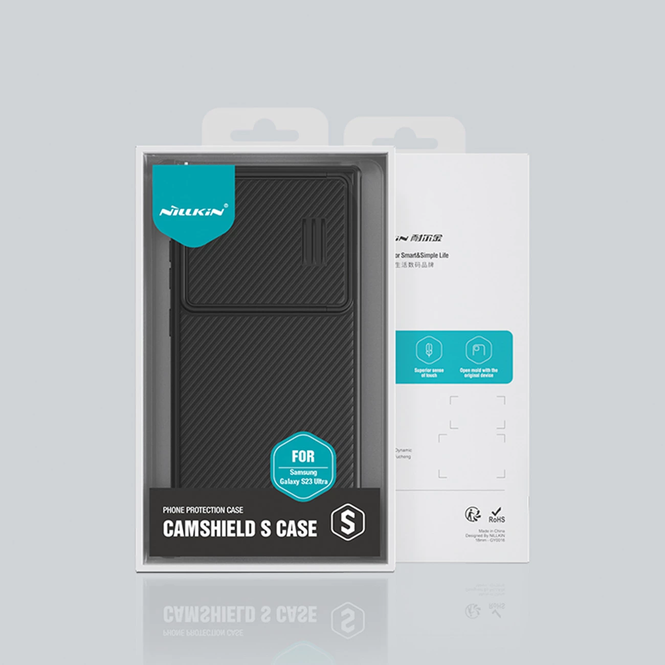 Mbështjellës Nillkin CamShield S Case për Samsung Galaxy S23 Ultra, me mbrojtëse kamere, Jeshil
