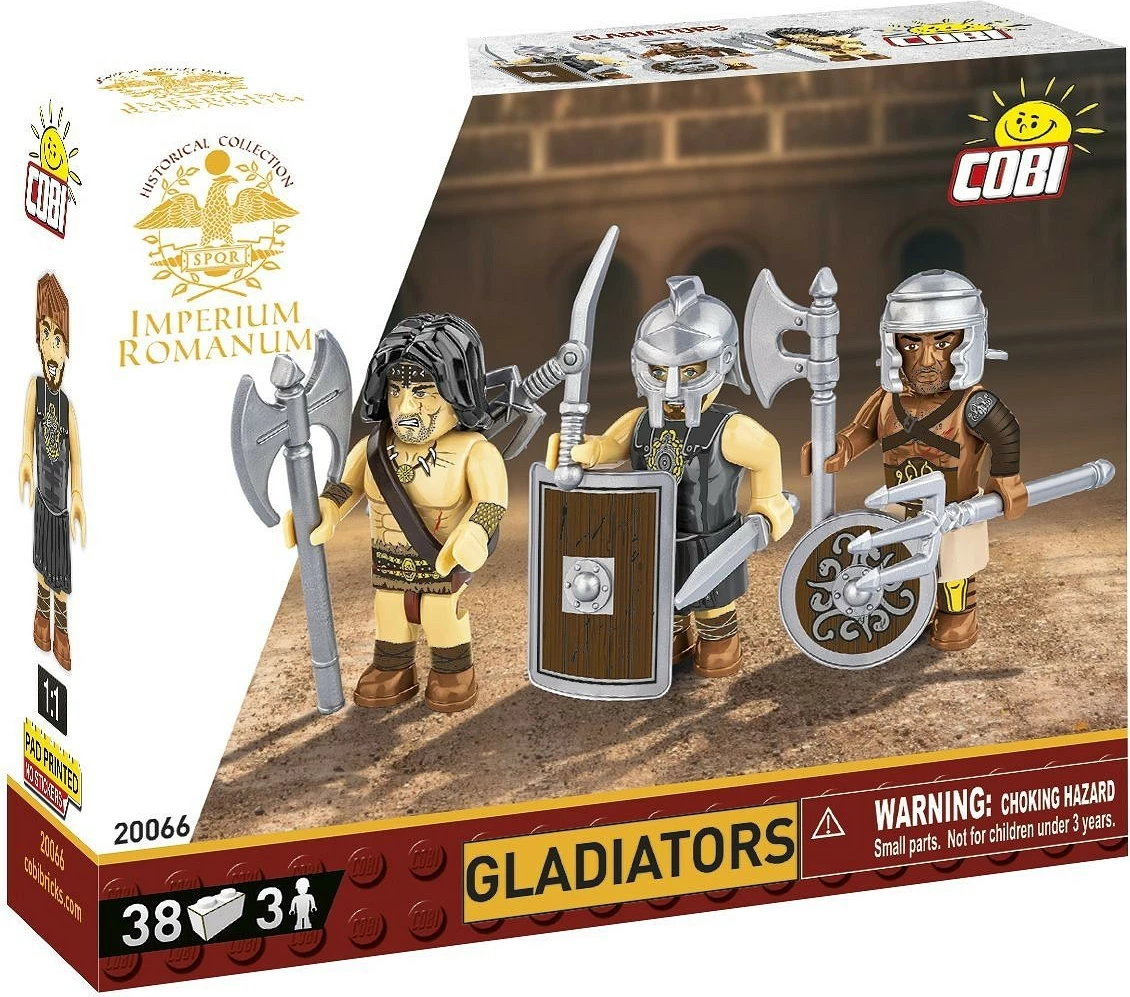 Set lodrash ndërtuese Cobi Klocki Imperium Romanum Gladiatorzy, 3 figurina, plastikë