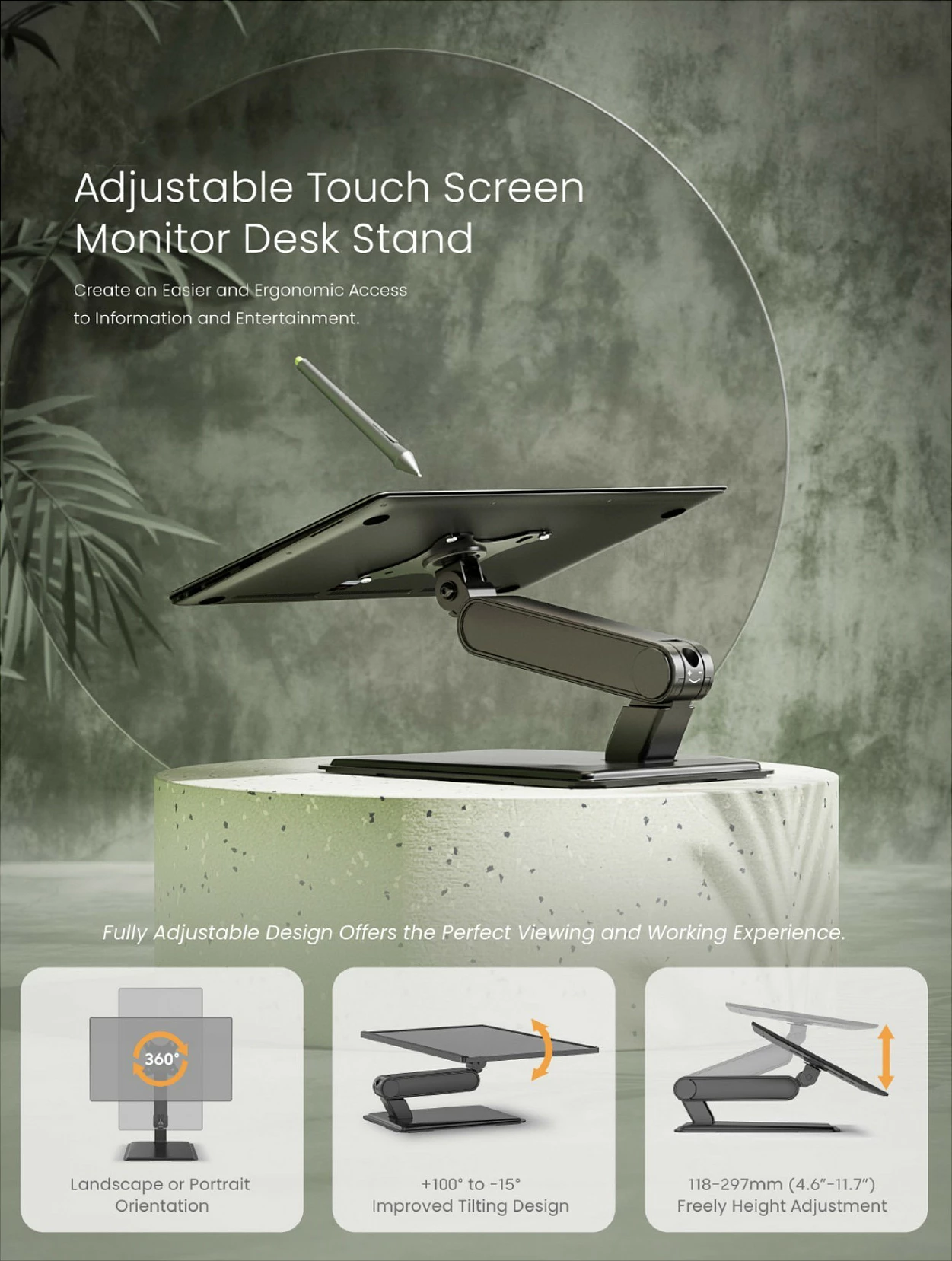 Mbajtëse monitori EQUIP 650124 për tavolinë, 17-32", VESA 75x75-100x100, 8 kg, e zezë