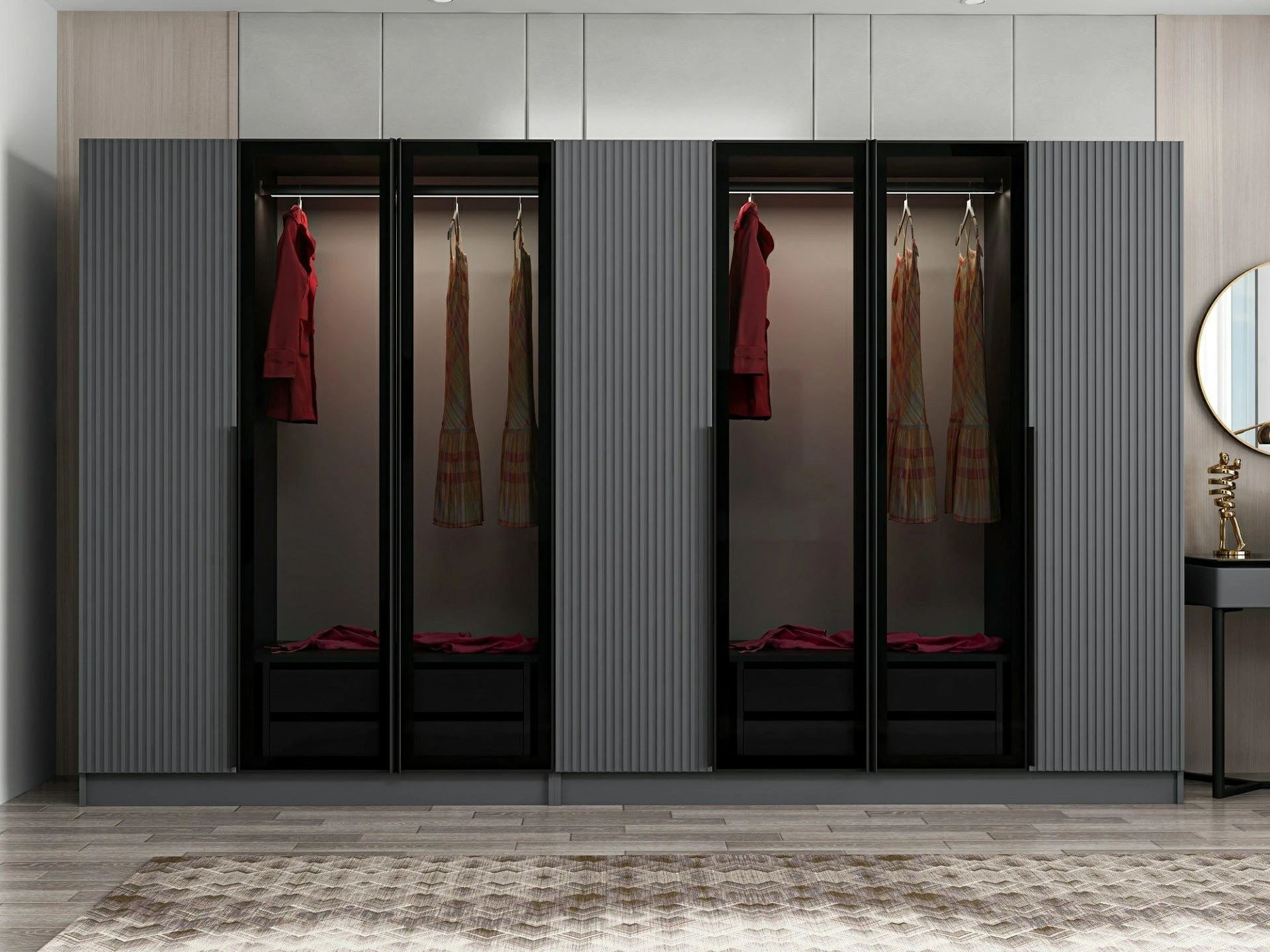 Dollap Skye Decor, Kale Plus, fume, 315x210x52cm