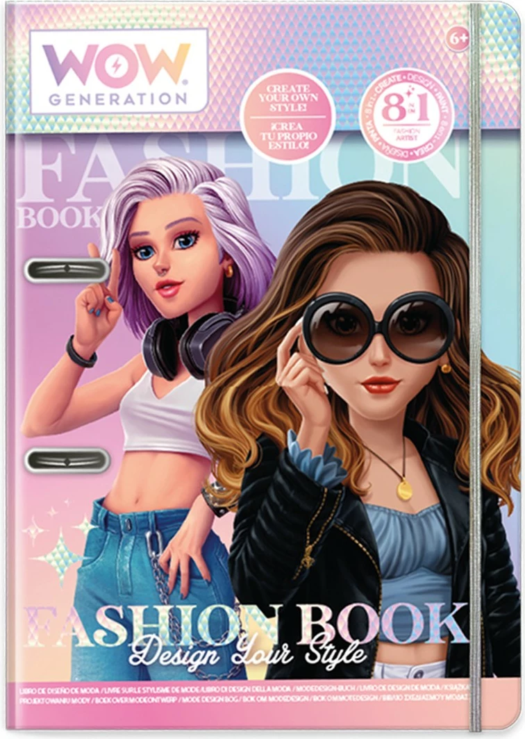 Set kreativ Fashion Book Kids Euroswan WOW Generation, me ngjyra të ndryshme