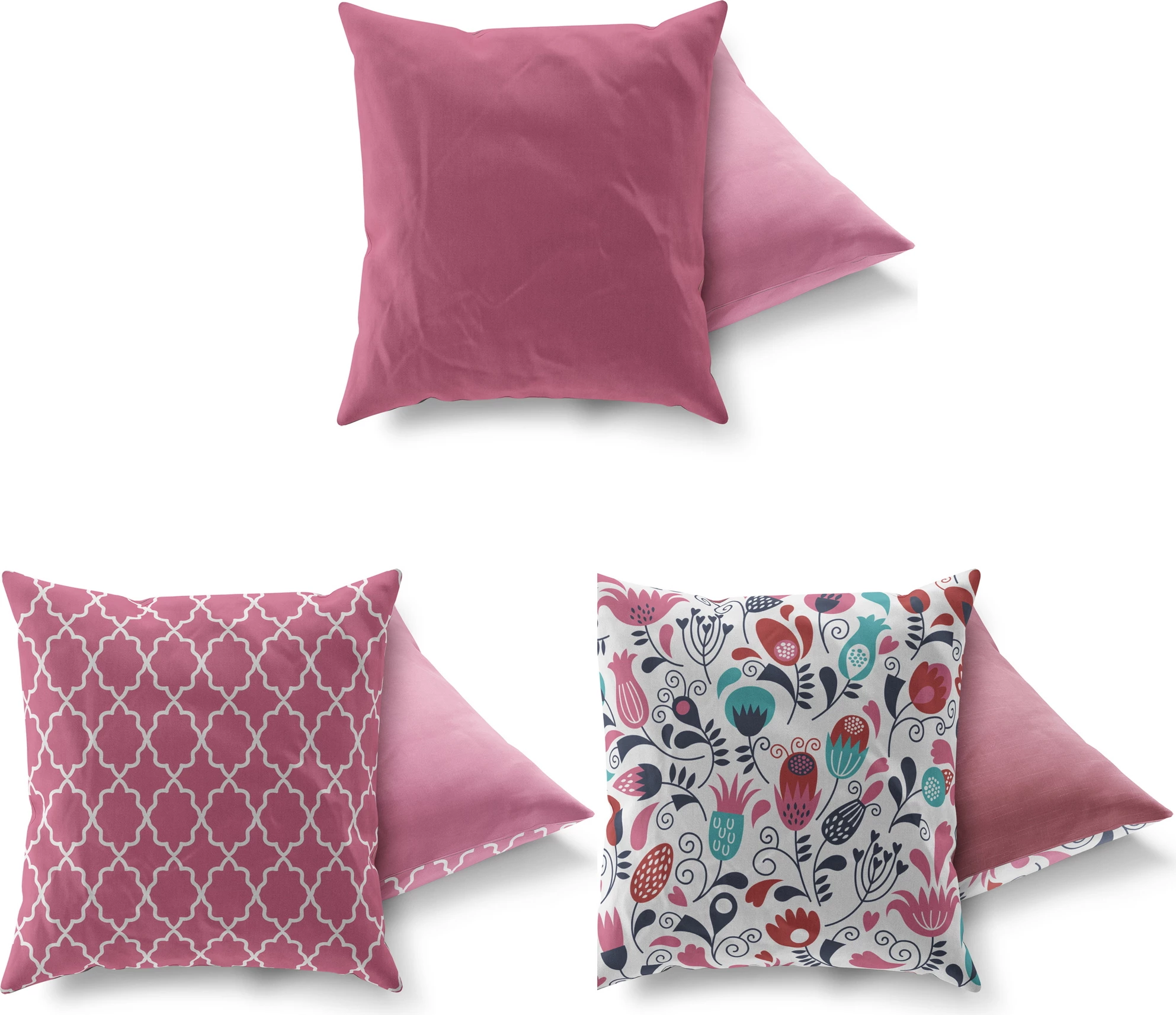 Set jastëkësh (3 copë), Aberto Design, AC-4221-4657-4325