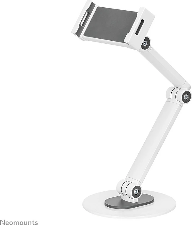Mbajtëse tavoline Neomounts DS15-550WH1, universal, për tabletë/celular, rrotullim 360°, e bardhë