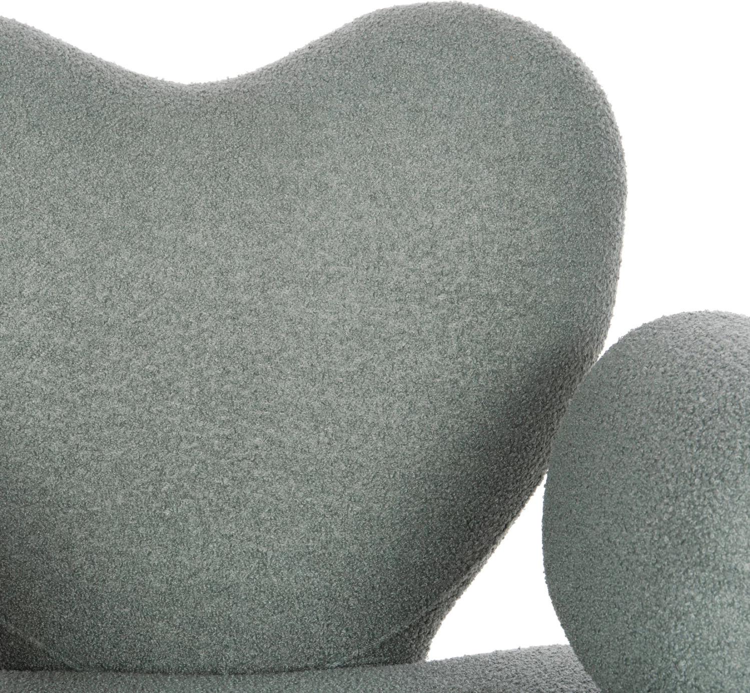 Karrige ngrënieje me krahë HARTT FH9777.07, ngjyrë fistik, pëlhurë TEDDY, 84x74x87H cm