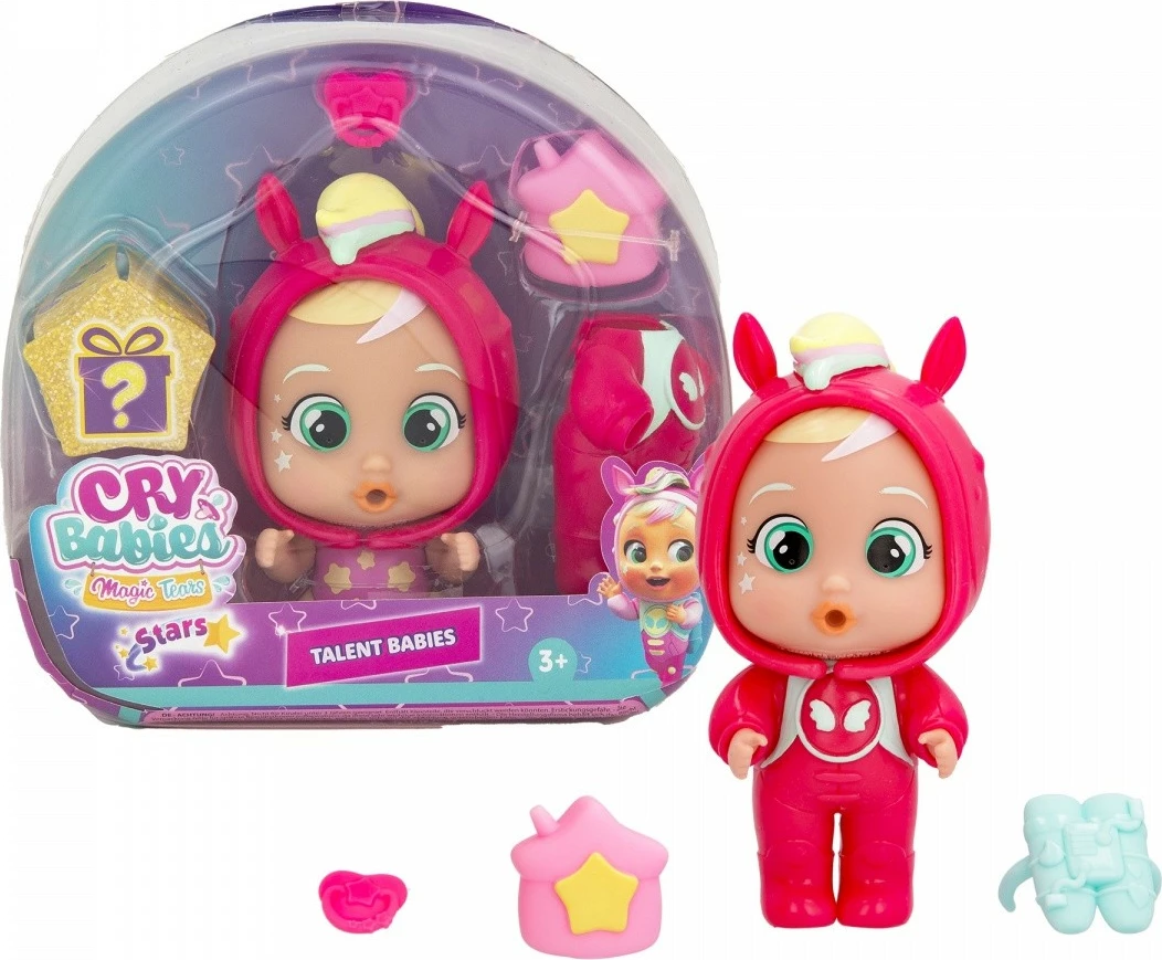 Kukull Cry Babies Magic Tears Di Stars Talent, Tm Toys, IMC916135, për vajza, plastikë, rozë