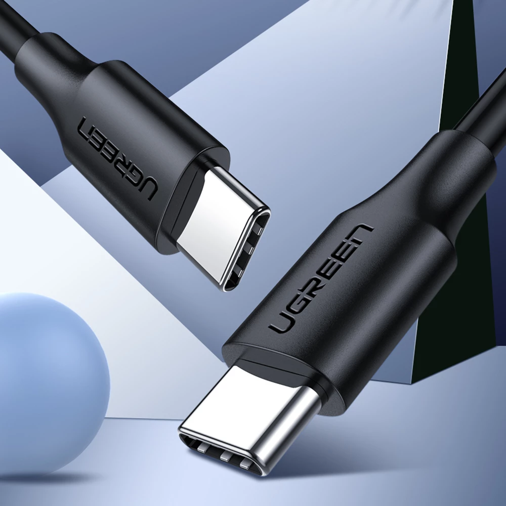 Kabllo USB-C në USB-C Ugreen US286, 1m, 3A, 480 Mbps, e zezë