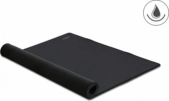 Mauspad gaming DeLOCK 900x500 mm, rezistent ndaj ujit, bazë anti-rrëshqitëse, i zi