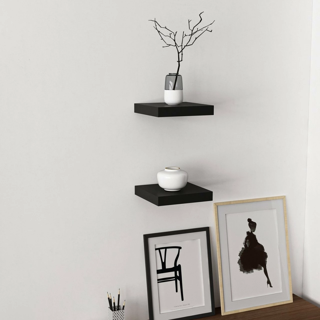 Raft muri Skye Decor, Gizli2 23, ngjyrë e zezë