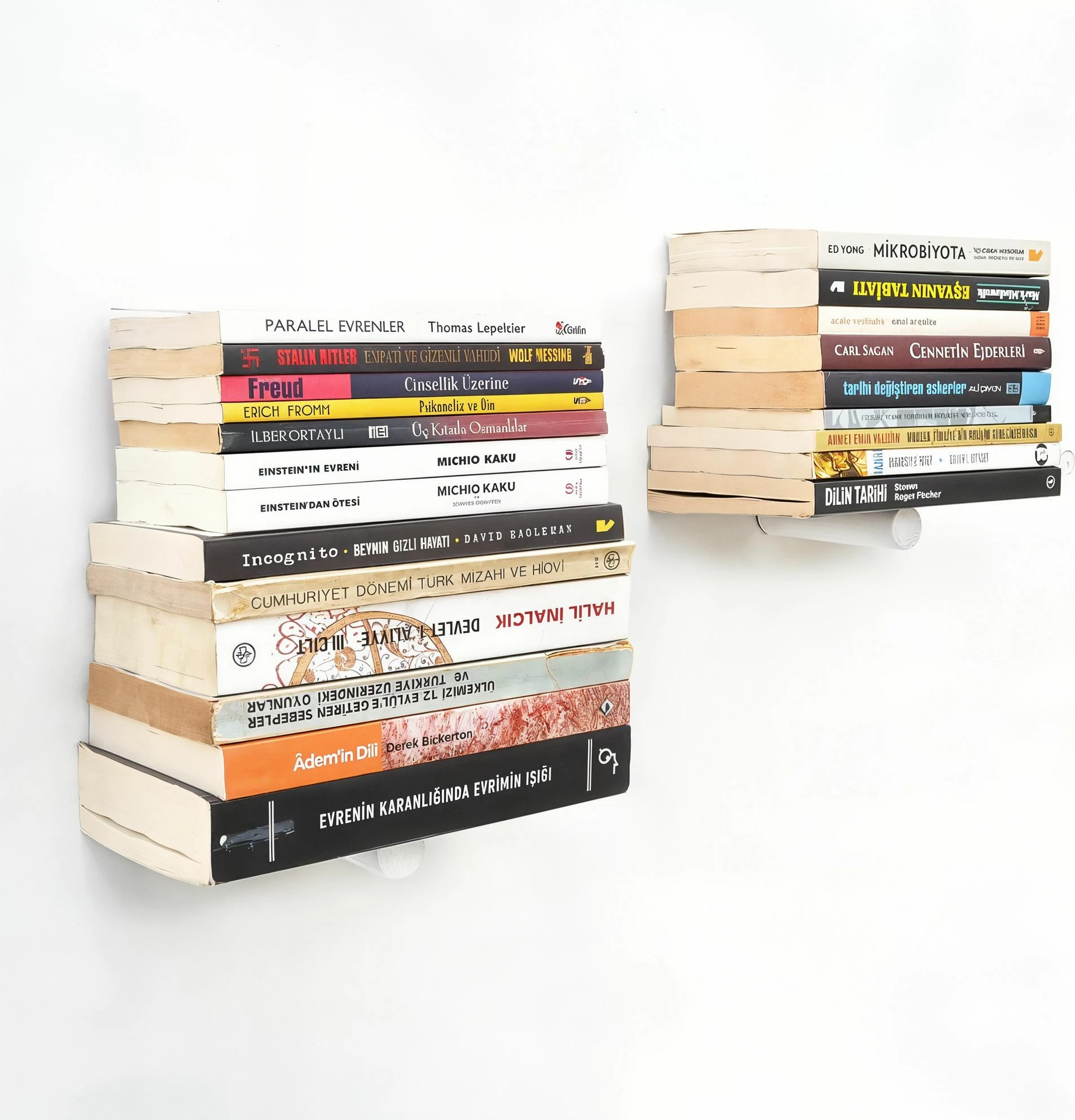 Raft dekorativ metalik për mur, ngjyrë kafe dhe e zezë, Hanah Home, Wr042, 2 copë