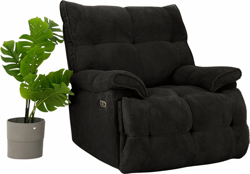 Karrige relaksuese elektrike, ngjyrë e zezë, Atelier del Sofa