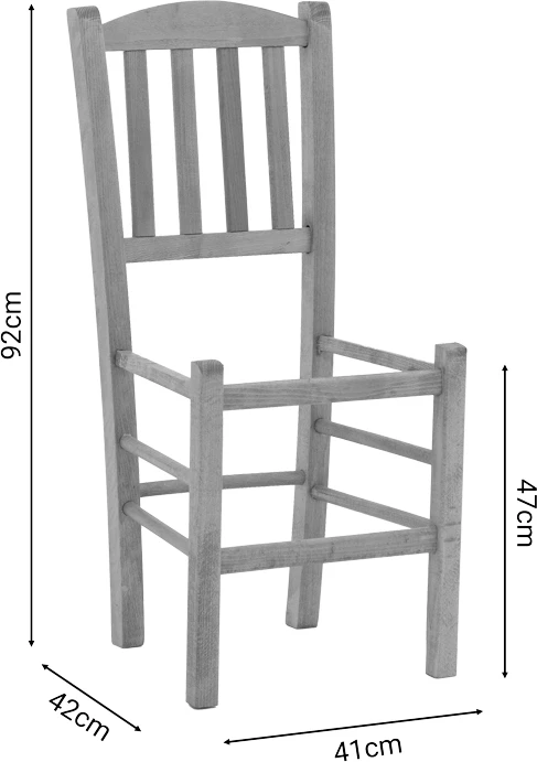Karrige për kafene Damnir dru ahu, ngjyrë arre, 41x42x92cm