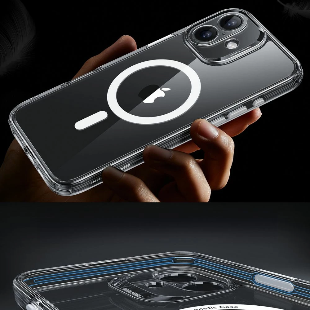 Mbështjellës ESR Classic Pro Set HaloLock për iPhone 16, me MagSafe, Transparent, set me xham mbrojtës