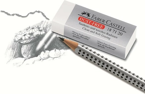 Gomë Faber-Castell Dust-Free, 1 copë, e bardhë