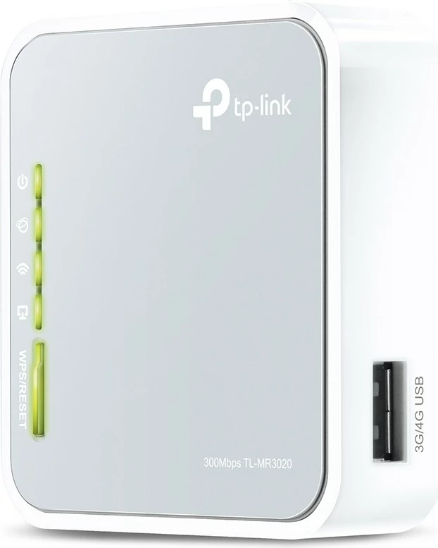 Router TP-Link TL-MR3020, Wi-Fi 4, 3G, Ethernet LAN, Silver, White
