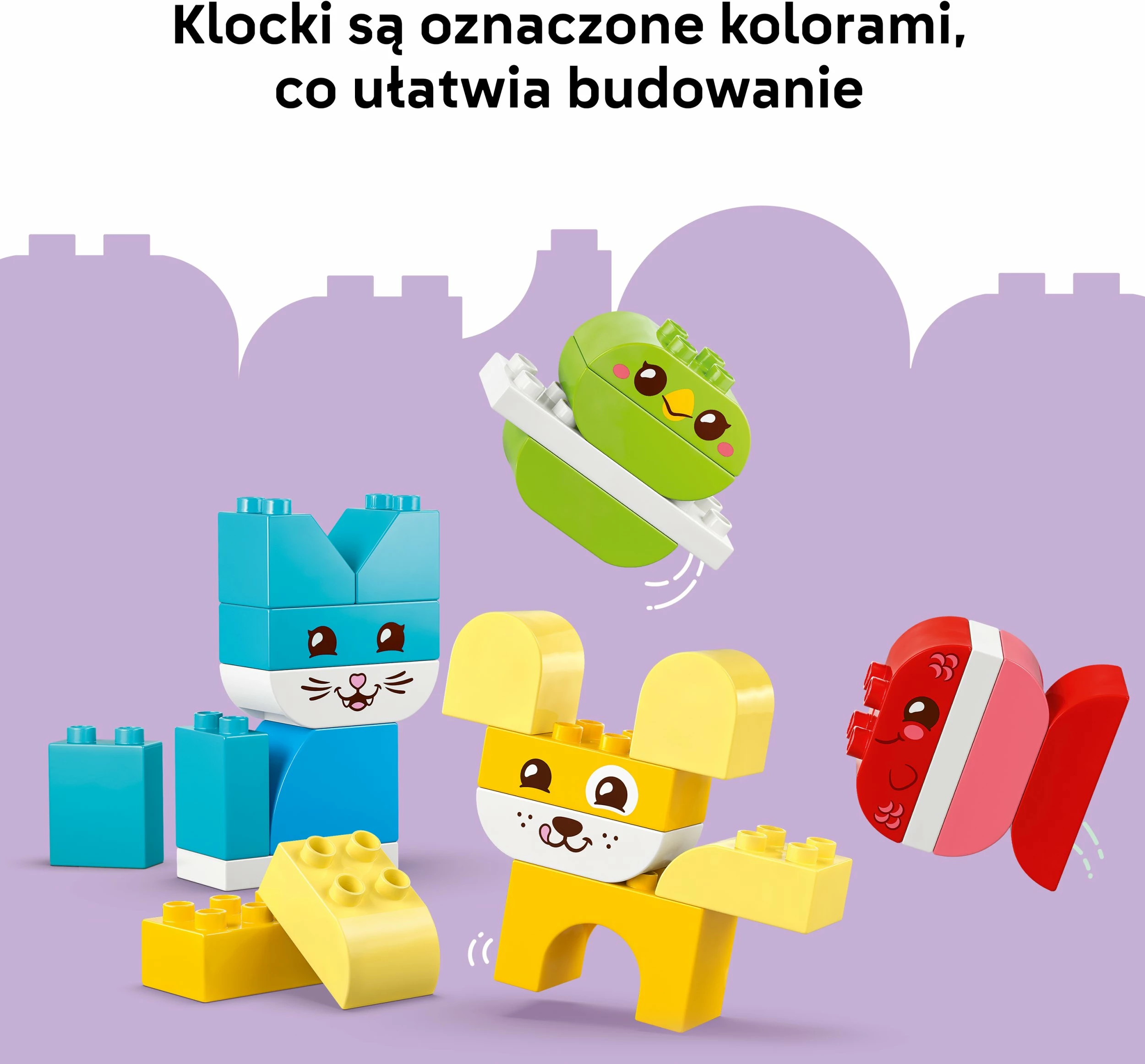 Set kubash LEGO DUPLO Creative Animals 3-në-1 10477, 24 copë