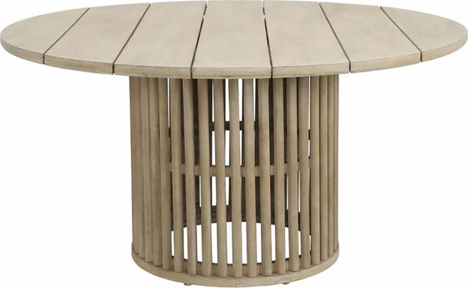 Tavolinë Sumatra, dru akacie, natyrale, 150x150x76cm