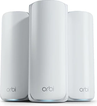 Sistem Mesh WiFi NETGEAR Orbi 770 Series RBE770, Tri-Band Wi‑Fi 7, 3 copë, i bardhë