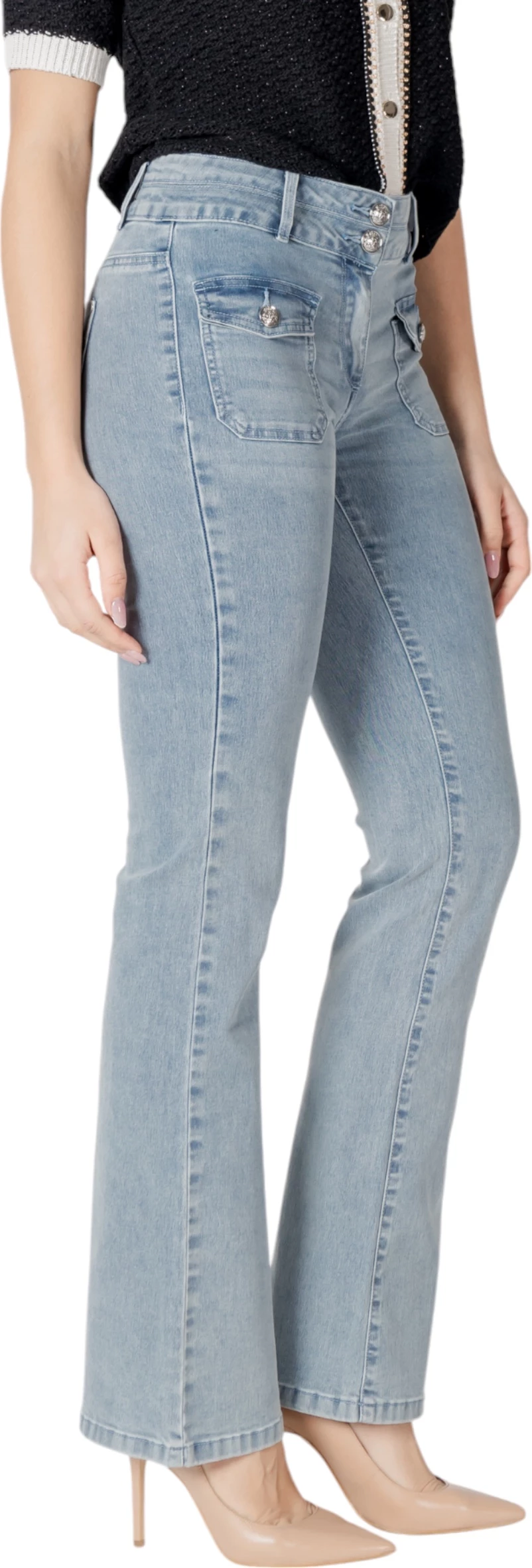 Pantallona xhins për femra Morgan De Toi 241-POLEN1, blu denim [Madhësia: 40]