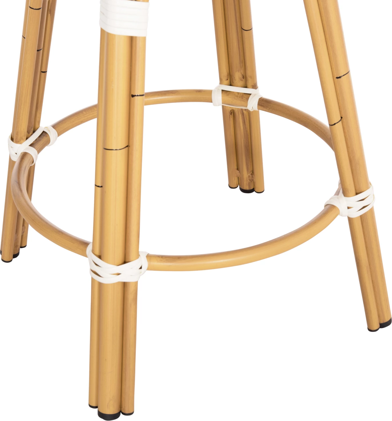 Karrige për bar mesatare alumini CHINO FH6286.04 pamje bambuje, ngjyrë natyrale & tekstilene 43x43x65Hcm