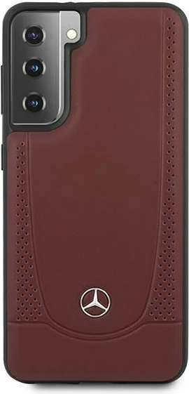 Mbështjellës Mercedes Urban Line për Samsung Galaxy S21+, lëkurë, i kuq