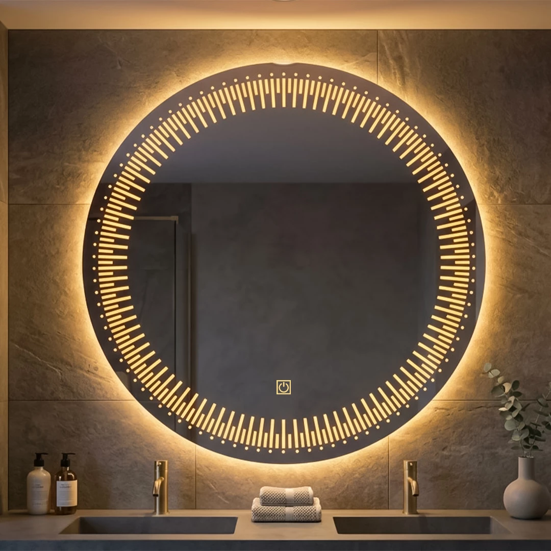 Pasqyre me LED dhe Touch Sensor, Modeli i (LED i Ngrohte / LED i Ftohte) - Pasqyre per Banjo Rrethore