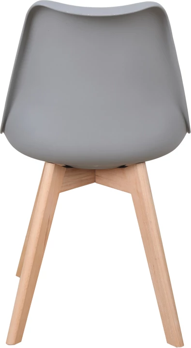 Karrige Gaston PP-PU ngjyrë gri e lehtë - këmbë natyrale 58x47x85cm