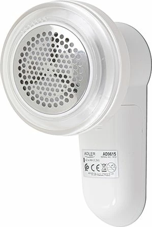 Heqës topthash për rroba ADLER AD9615, sipërfaqe 5 cm, me bateri 2xAA, e bardhë