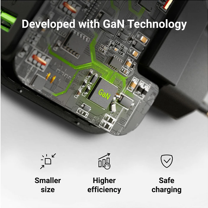 Karikues Green Cell CHARGC08 PowerGaN 65W, 2x USB-C PD + USB-A QC 3.0, i zi
