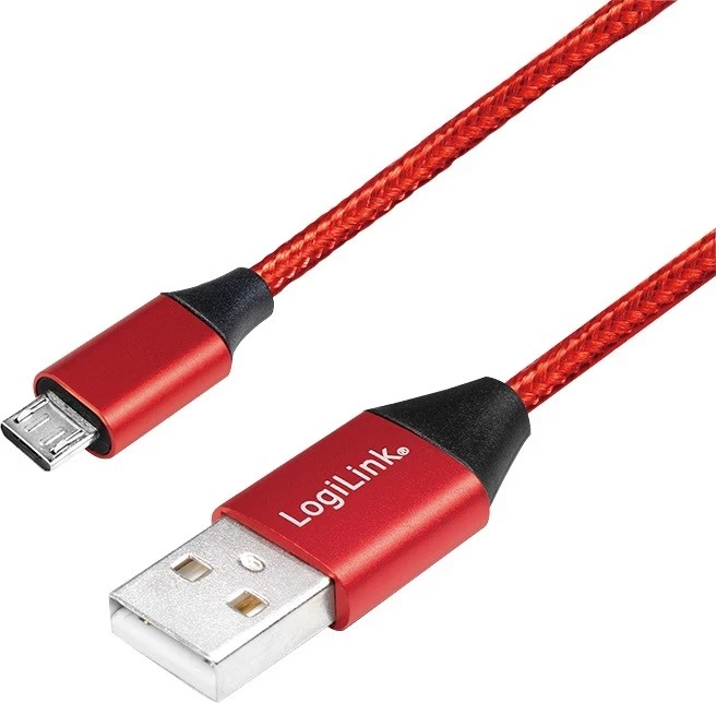 Kabllo mikro USB LogiLink, e kuqe