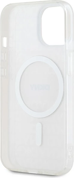 Mbështjellës DKNY IML Mono & Stripe MagSafe për iPhone 15 Plus / 14 Plus, Rozë