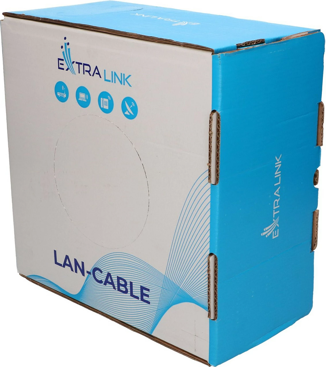 Kabllo rrjeti Extralink EX.96655 Cat6A U/UTP, 100m, e bardhë