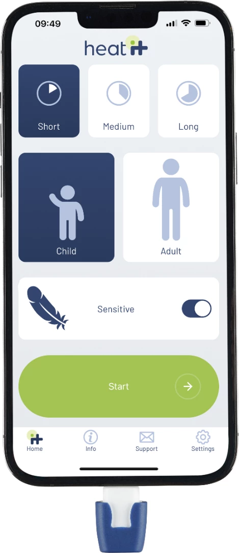 Pajisje kundër pickimeve të insekteve HEAT IT V3 USB-C, e kaltër