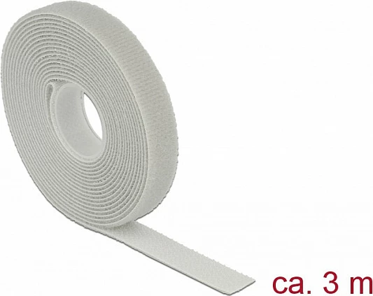 Shirit lidhës për kabllo DeLOCK 18275, 3 m, 13 mm, ngjyrë hiri