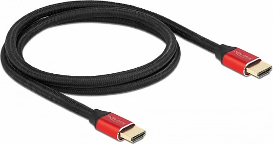 Kabllo HDMI DeLOCK Ultra High Speed 1m, 48Gbps, 8K@60Hz, 4K@240Hz, kuqe/zezë