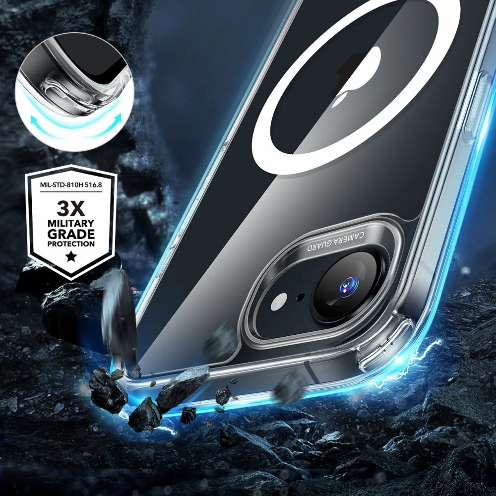 Mbështjellës ESR Classic Hybrid HaloLock për iPhone 16e, Transparent