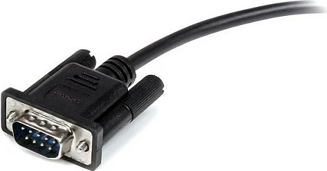 Kabllo serike StarTech DB9 RS232, straight-through, 3 m, Mashkull-Femër, e zezë