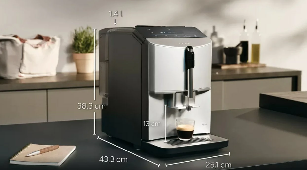 Makineri ekspresi Siemens TF303E01 EQ300, 1300W, argjend