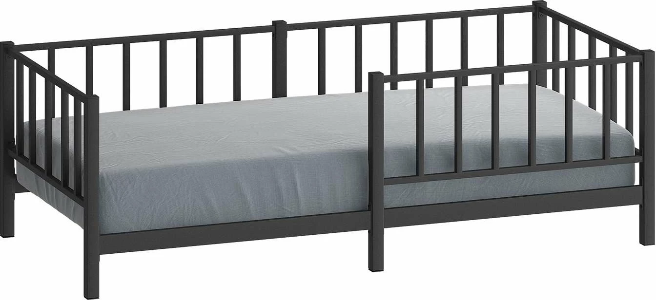 Krevat për fëmijë Skye Decor, Montessori, i zi, 90x190