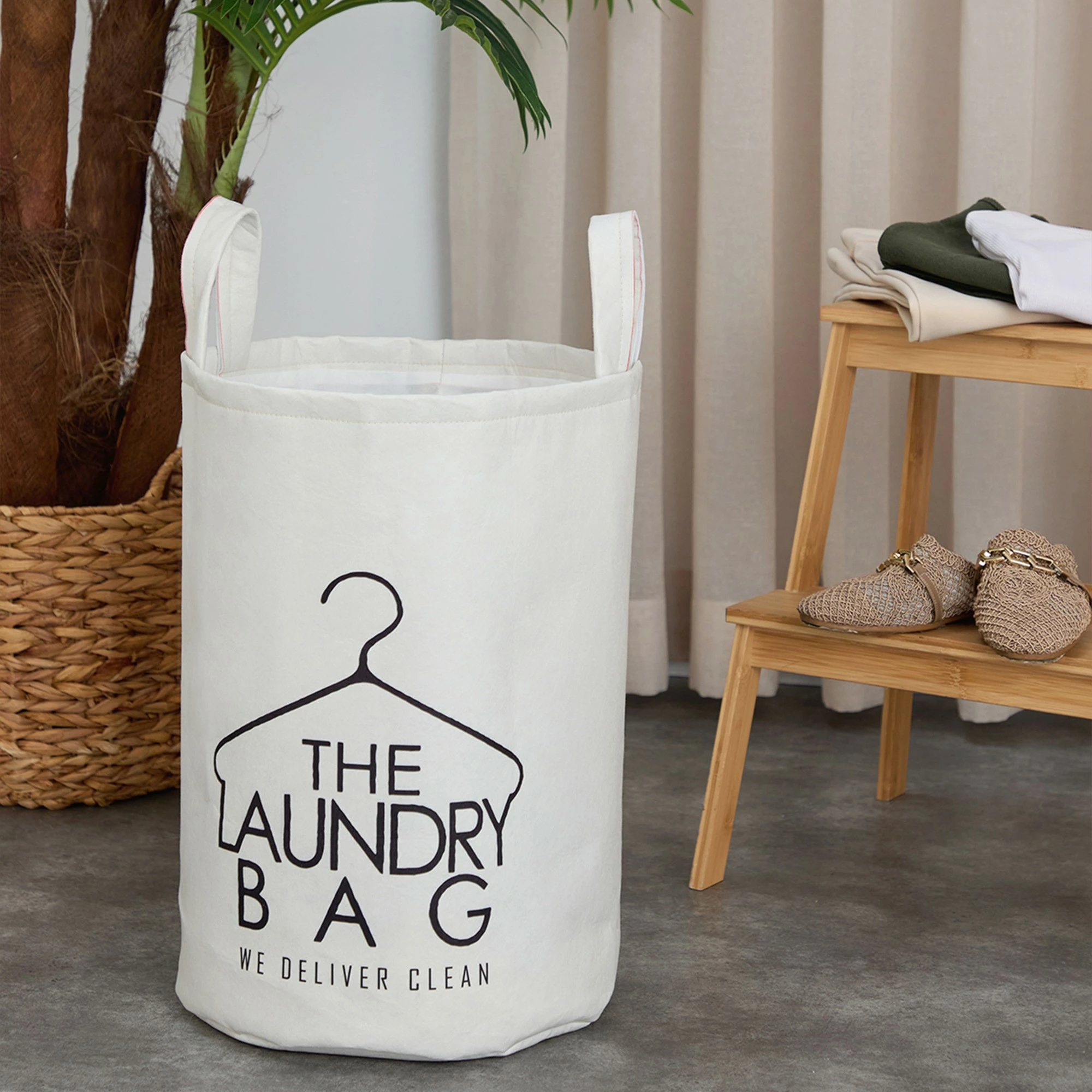 Shportë rrobash Evila Originals, Coco24035, e bardhë, 15x20x15cm