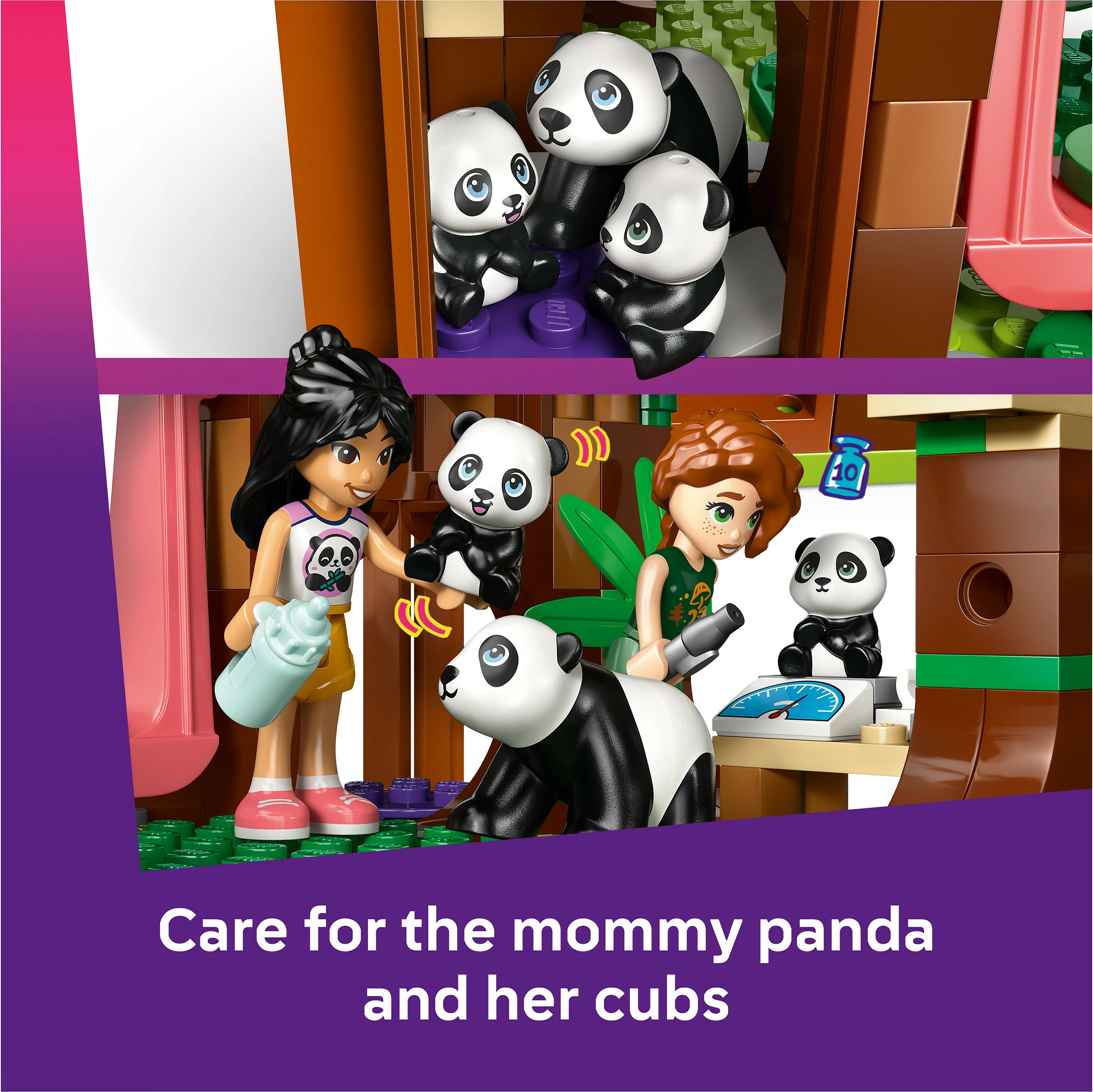 Set lodër LEGO Friends 42648 Strehë e Pandave, 243 copë, 7+