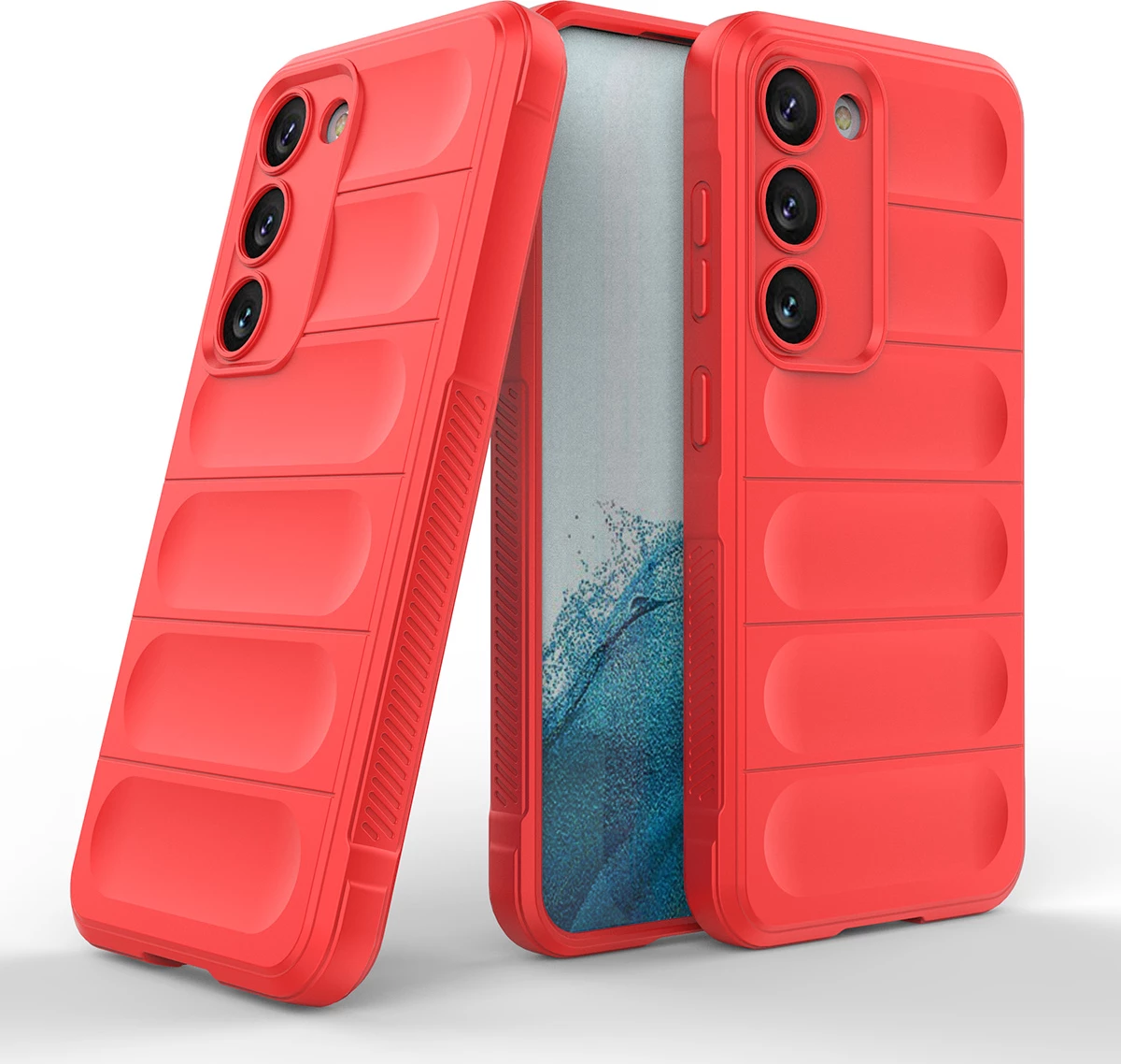 Mbështjellës Hurtel Magic Shield Case për Samsung Galaxy S23+, i kuq