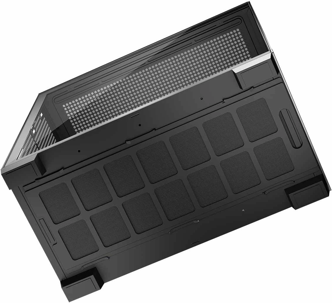 Kasë Modecom Volcano Stellar NF (AT-STELLAR-NF-0000-10) Midi Tower ATX/mATX, USB-C, tempered glass, pa ventilatorë, e zezë