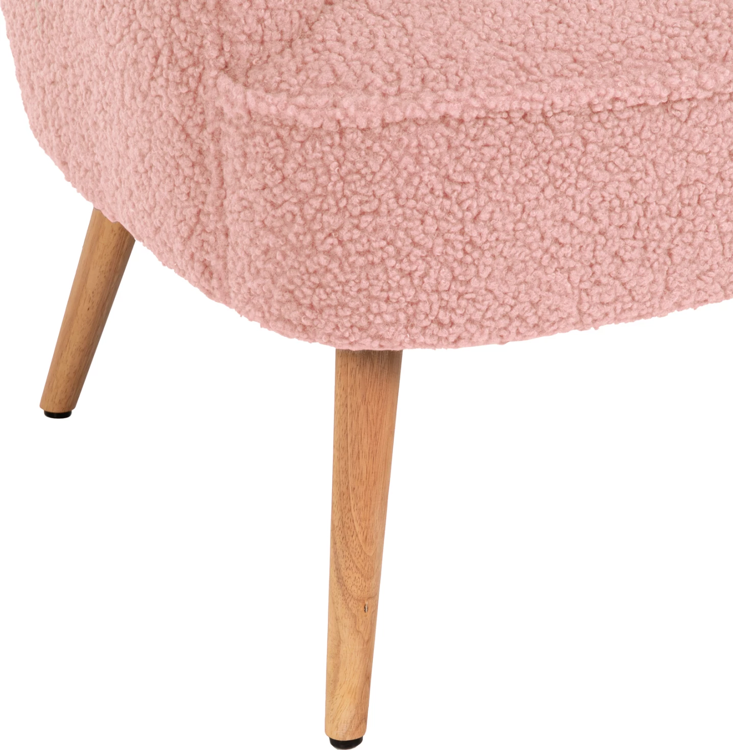 Fotelje MYLIE FH8394.22, ngjyrë rozë e zbehtë, pëlhurë boucle, 66x75x93H cm