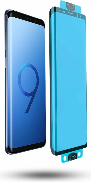 Mbrojtës ekrani Hurtel 3D Edge Nano Flexi Glass me kornizë për Samsung Galaxy S21+ 5G, Zi