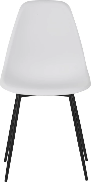 Karrige Ballen, PP e bardhë, këmbë metalike të zeza, 41.5x53x84.5cm (set prej 4 copash)