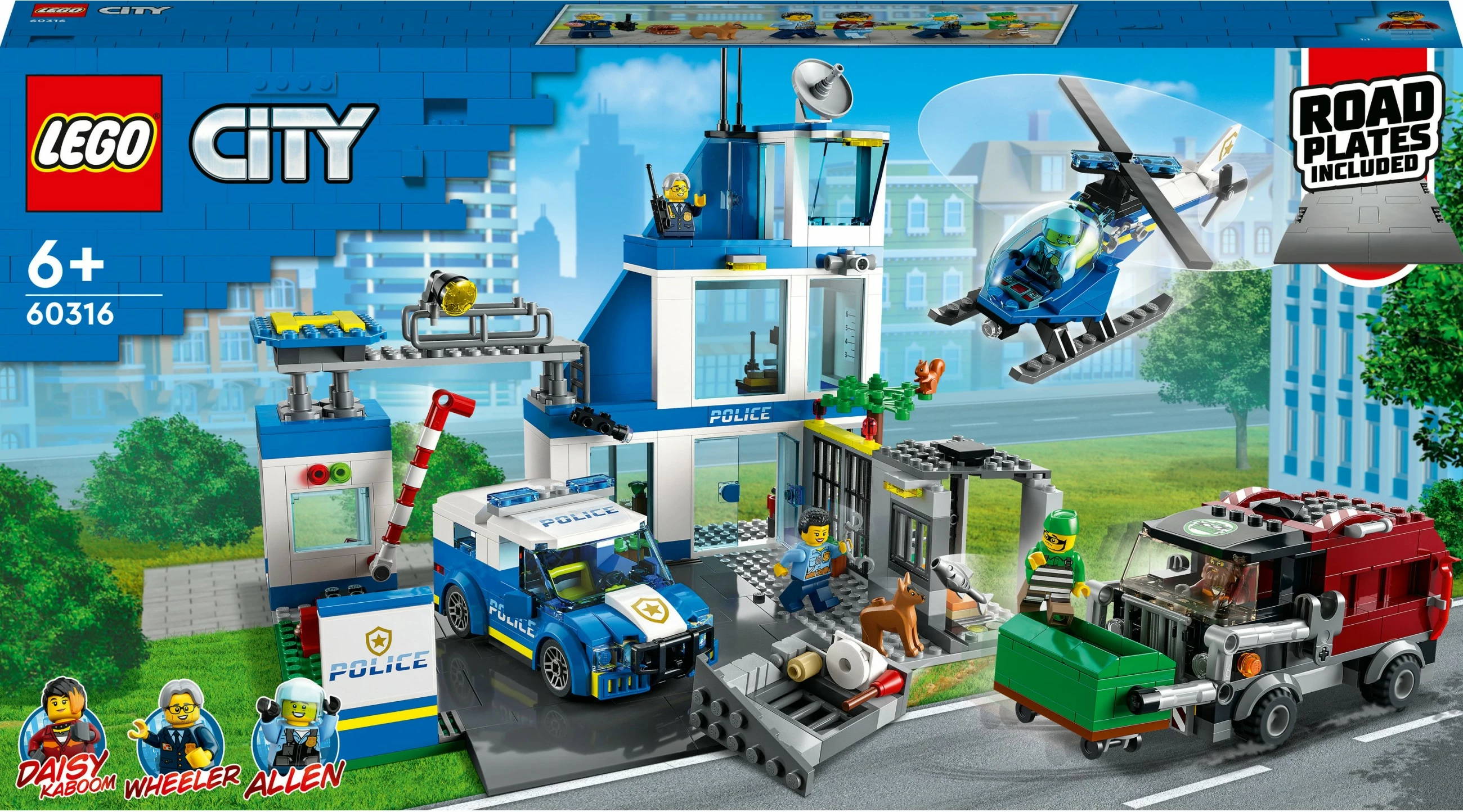 Set ndërtimi LEGO City Police Station, 668 pjesë, plastikë, shumëngjyrësh
